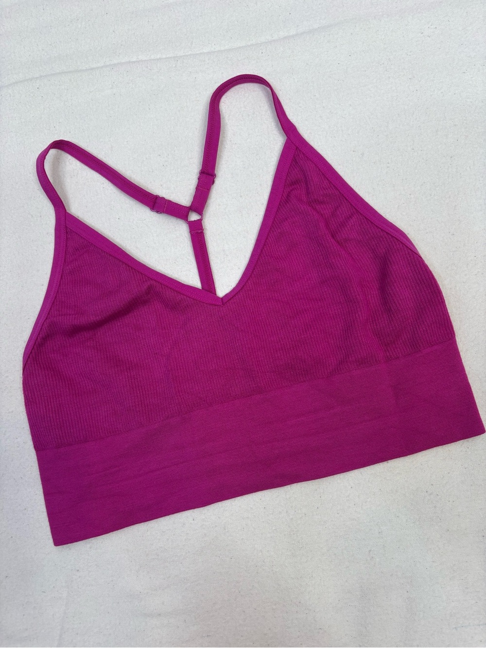 LOFT Bralette Size Medium *But Fits Smaller!* Magenta Seamless Lightweight